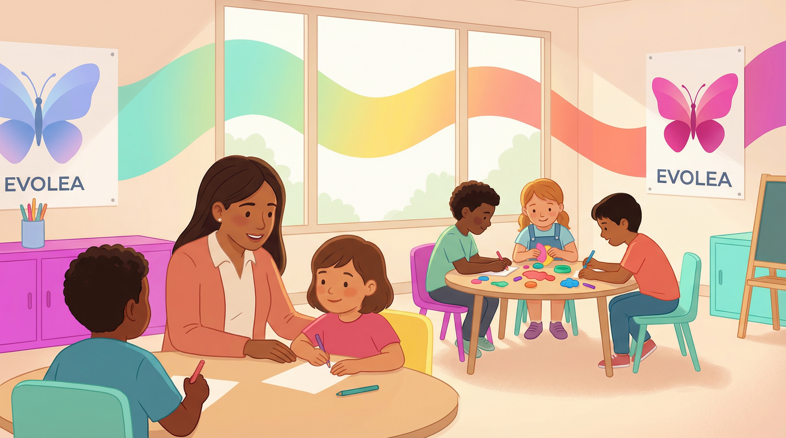 Kinder in strukturierter Lernumgebung